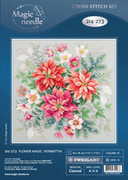 Flower Magic.Poinsettia 214-273 Counted Cross-Stitch Kit-2