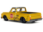 1972 Chevrolet Cheyenne Pickup Truck Gold Metallic with Gray Top "Wall-E" (2008) Movie "Hollywood Rides" Series 1/32 Diecast Model Car by Jada