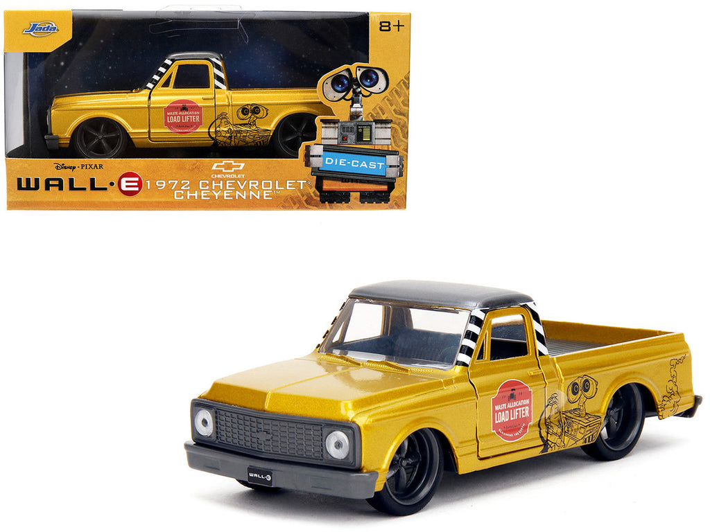 1972 Chevrolet Cheyenne Pickup Truck Gold Metallic with Gray Top "Wall-E" (2008) Movie "Hollywood Rides" Series 1/32 Diecast Model Car by Jada