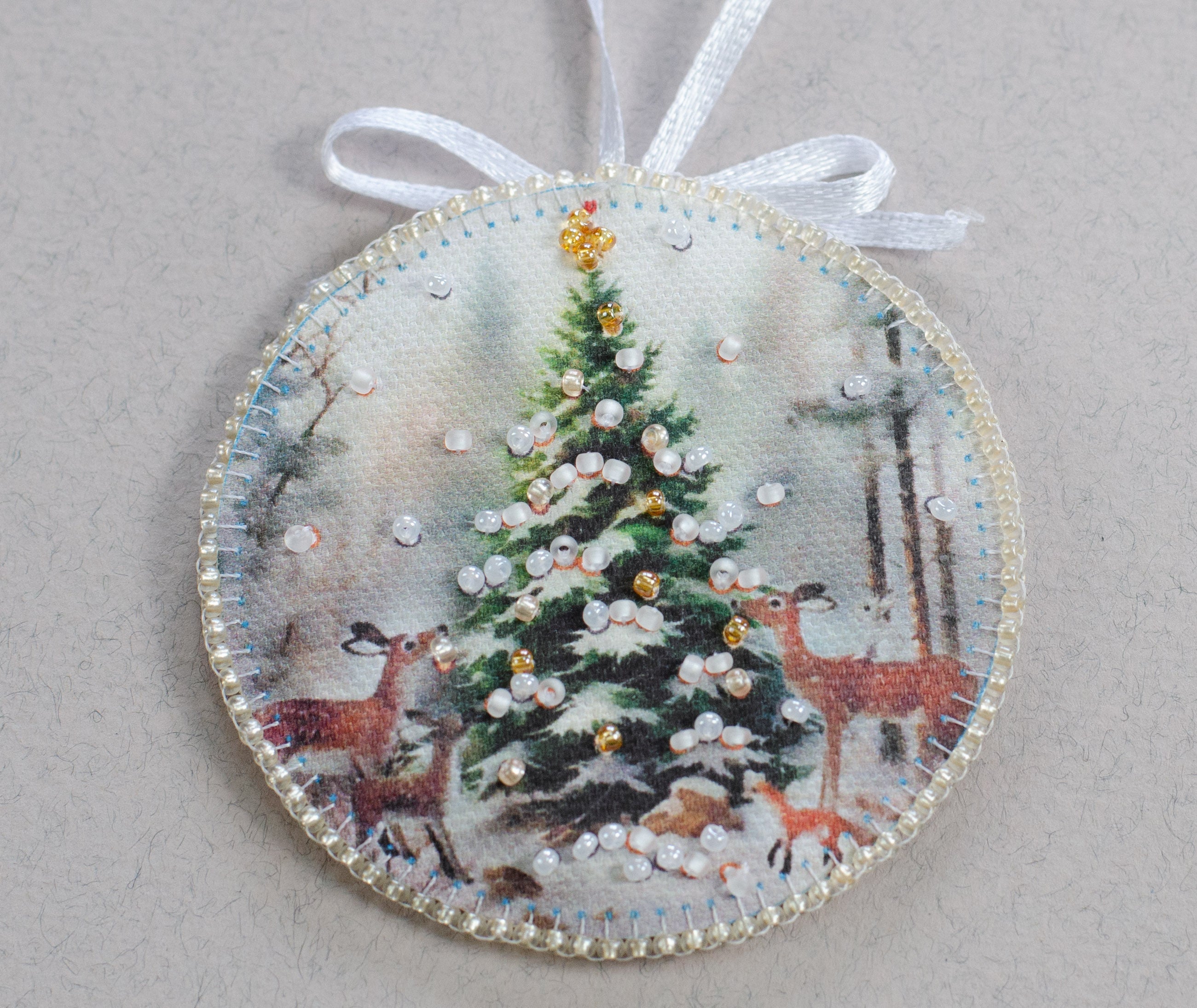 Bead Embroidery Kit Decoration - Winter guest ABT-031-3