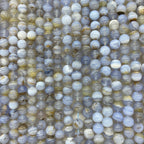 Dendritic Blue Lace Agate Round 6mm 8mm